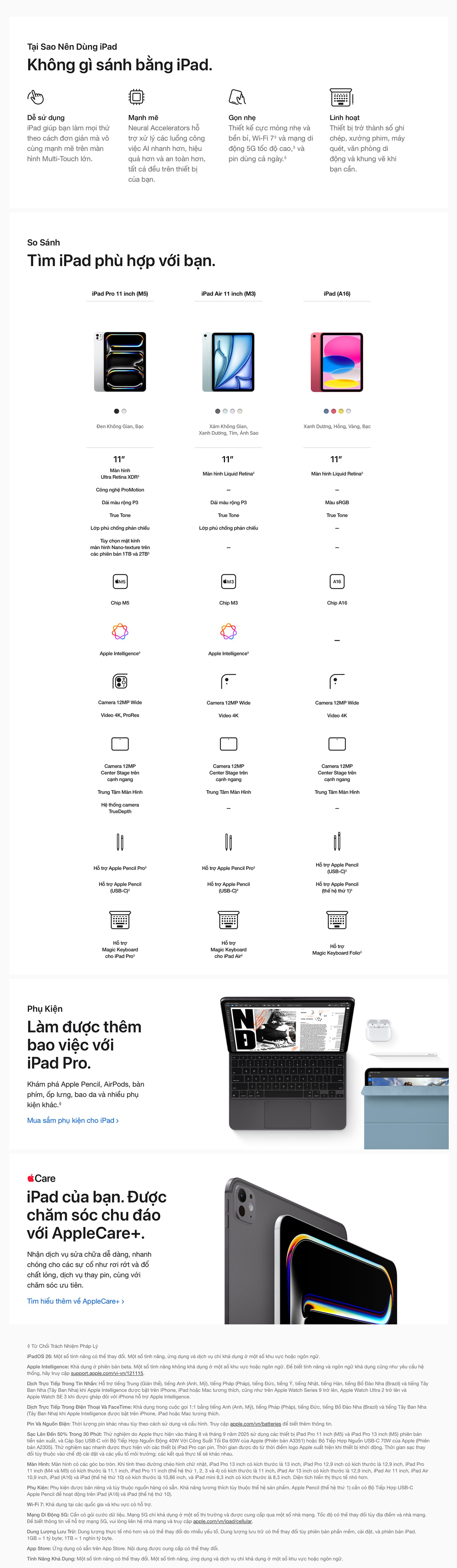 iPad Pro M5 11 inch WiFi 256GB - So Sánh