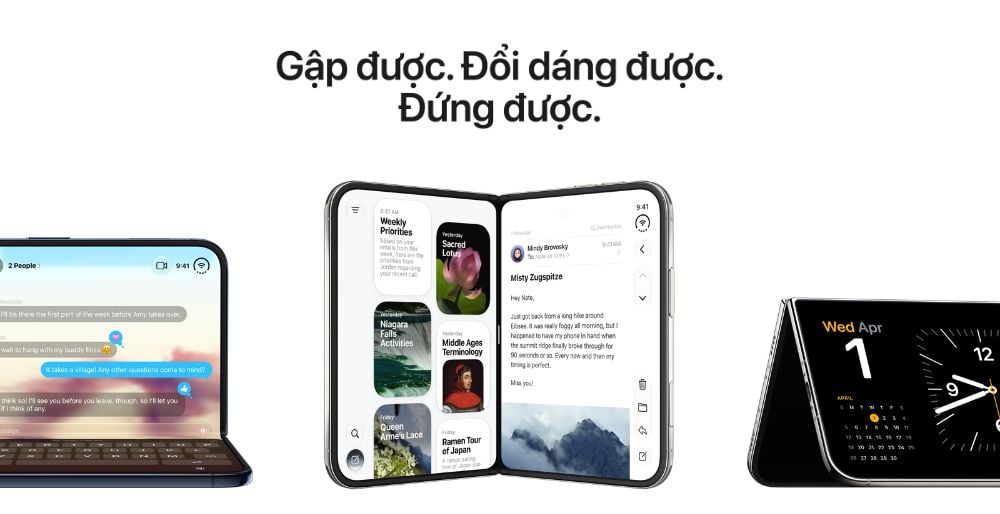 iPhone Duo gập, mở và đứng được như một chiếc laptop mini