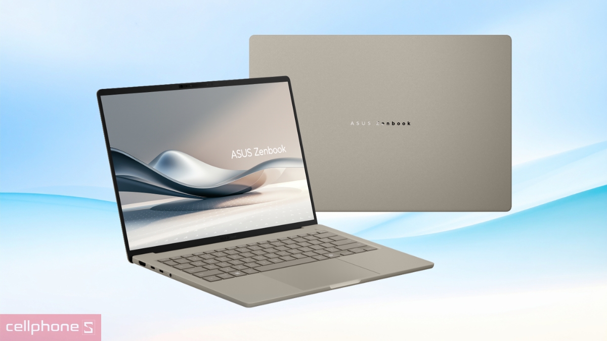Thiết kế trên laptop Asus Zenbook A14 UX3407NA-QD132WS