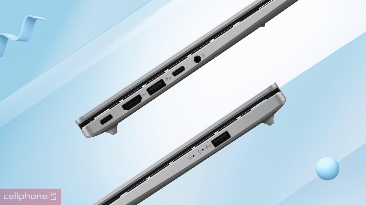 Cổng kết nối laptop Asus Vivobook 14 A1407QA-LY114W