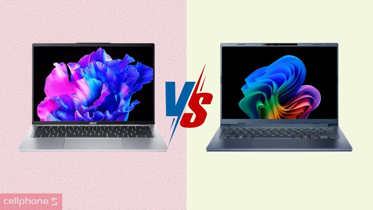 So sánh laptop Acer Swift Go 14 AI SFG14-75-765M với thế hệ trước