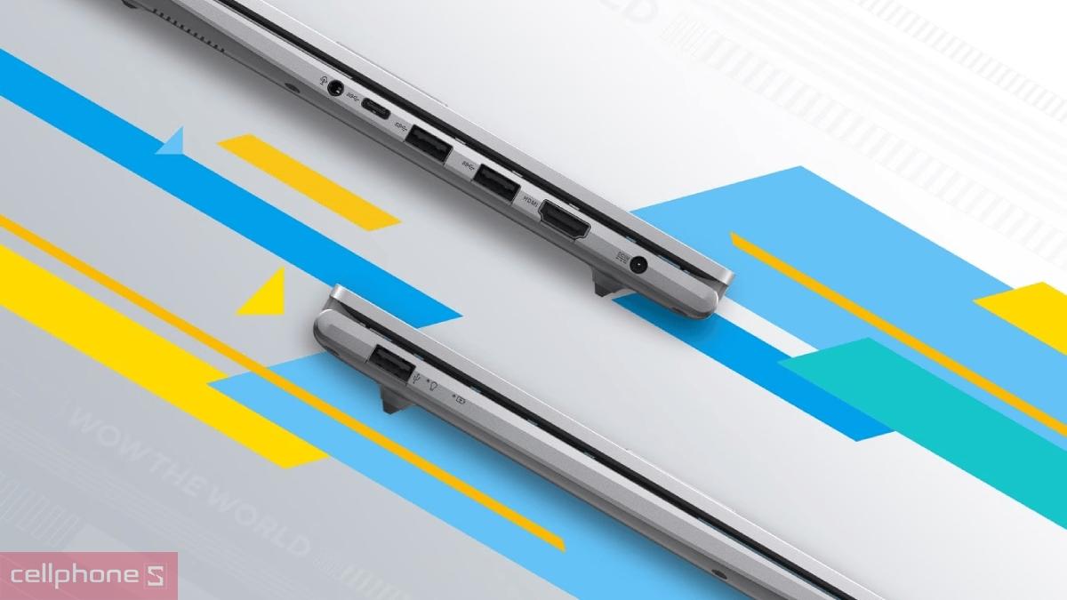 Cổng kết nối laptop Asus Vivobook 14 X1404MA-EB028W