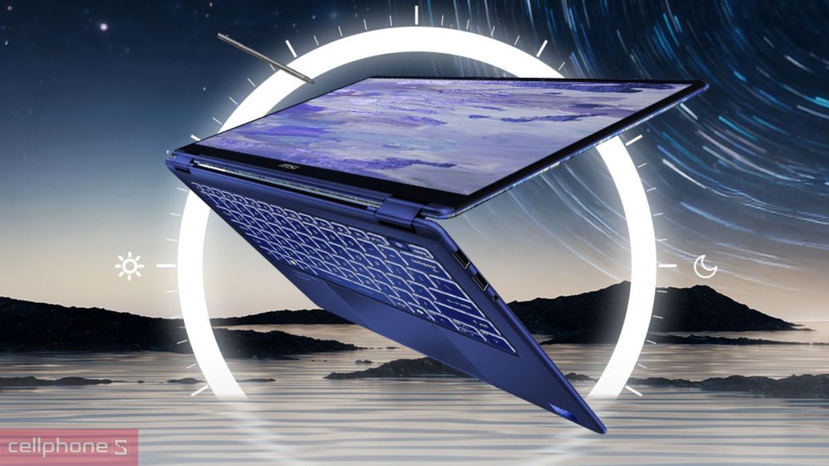 Thiết kế laptop MSI Prestige 14 Flip AI+ Vincent van Gogh Edition - The Starry Night 14T235-259VN