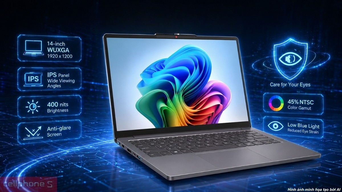 Màn hình trên laptop Lenovo IdeaPad Slim 3 14IPH11 83UQ002GVN