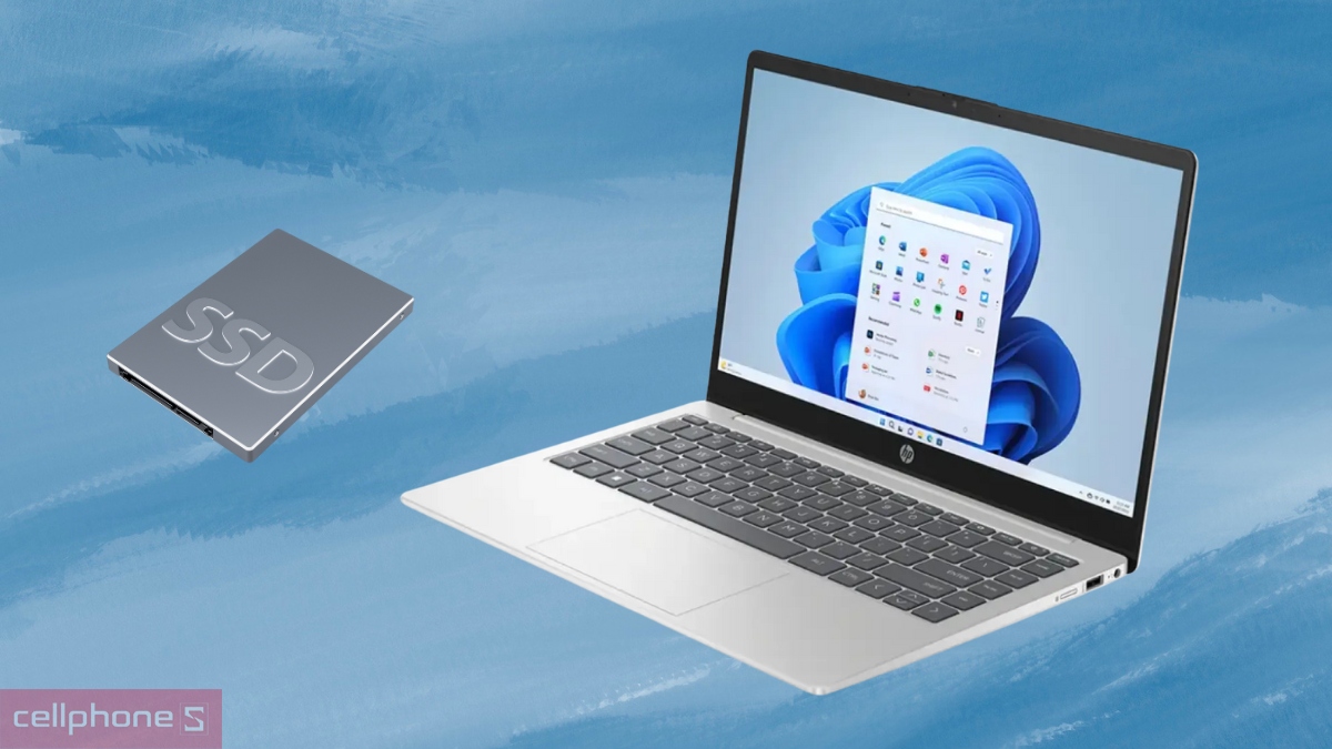 Bộ nhớ RAM, ổ cứng của laptop HP 14-EP1178TU C89ZRPA