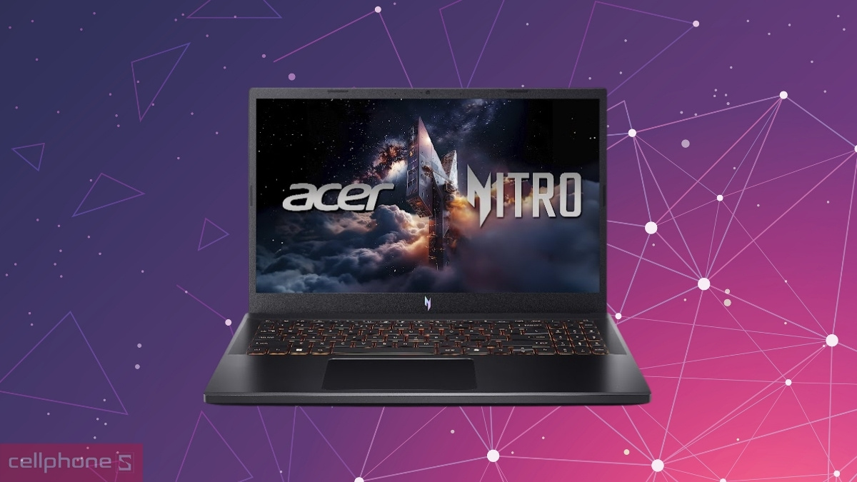 Hiệu năng xử lý vượt trội của laptop Acer Gaming Nitro V 15 ProPanel ANV15-52-59AA