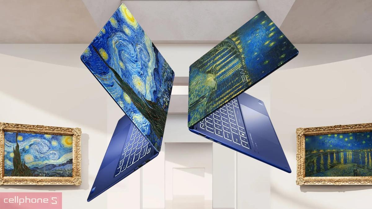 Thiết kế laptop MSI Prestige 14 Flip AI+ Vincent Van Gogh Edition - Starry Night Over The Rhône 14T234-260VN