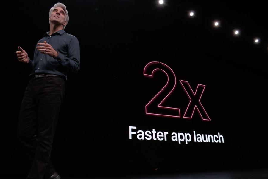 Tính năng mới iOS 13: nhanh hơn iOS 12 và các ứng dụng nhỏ hơn có nghĩa là tải xuống nhanh hơn và khởi chạy nhanh hơn.