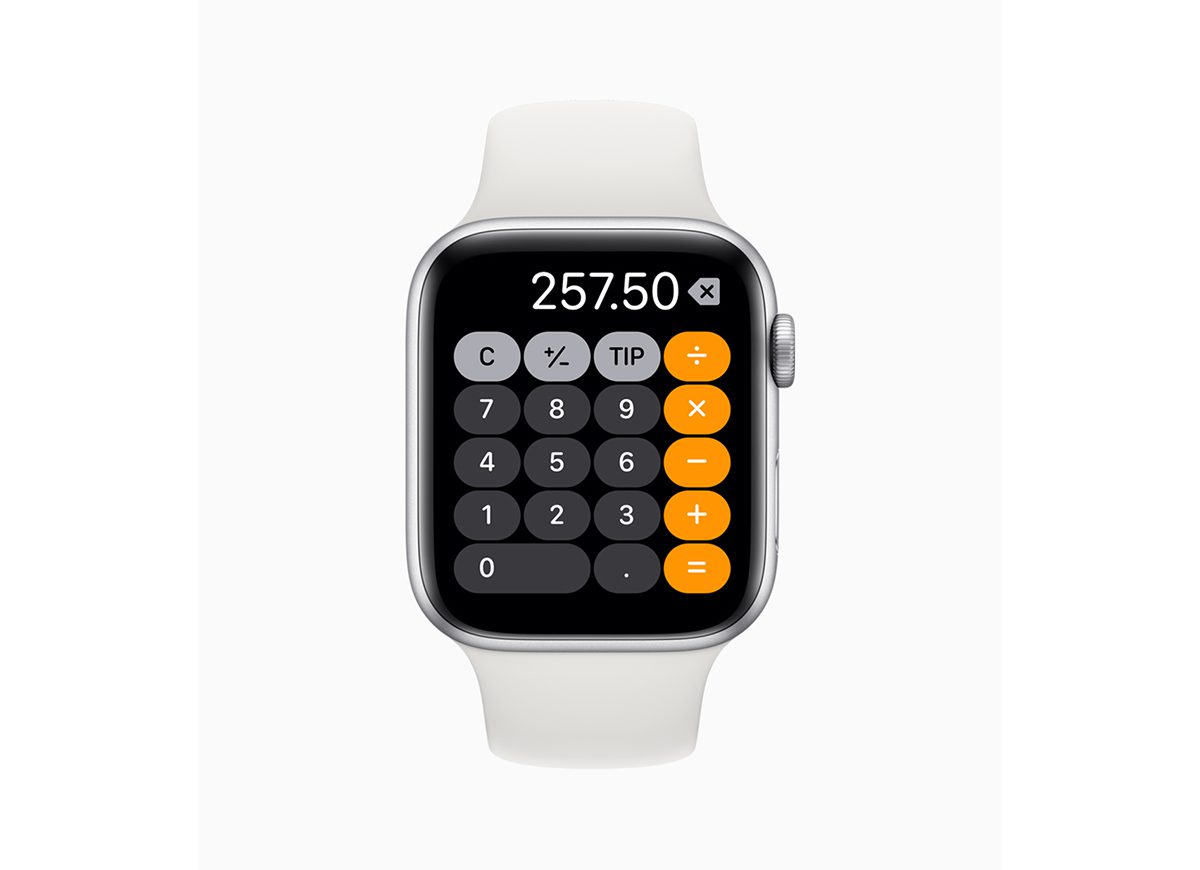 watchOS 6 giới thiệu các mặt đồng hồ mới năng động và truy cập trực tiếp vào các ứng dụng phổ biến như Voice Memos, Audiobooks và Calculator.