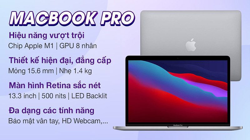 Macbook Pro 2020 M1 có hiệu nâng ấn tượng và được đánh giá là máy tính xách tay mạnh nhất trên thị trường