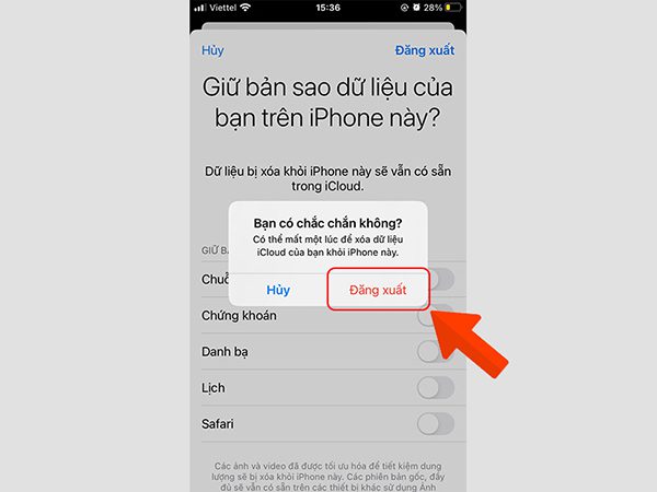 Gỡ thiết bị Macbook cần đăng xuất iCloud trên iPhone