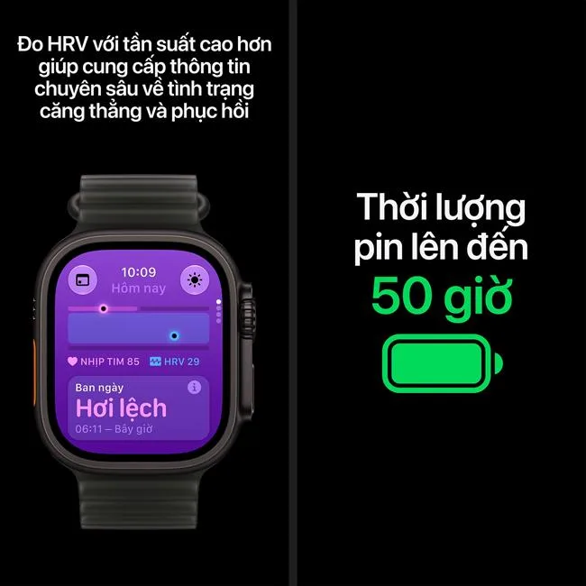 Apple Watch Ultra 4 GPS + Cellular 49mm viền Titanium dây Ocean màu Titan tự nhiên – ảnh 5