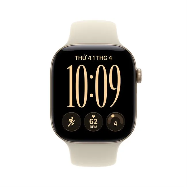 Apple Watch Series 12 GPS + Cellular 42mm viền nhôm dây silicone màu Trắng - Vàng – ảnh 11
