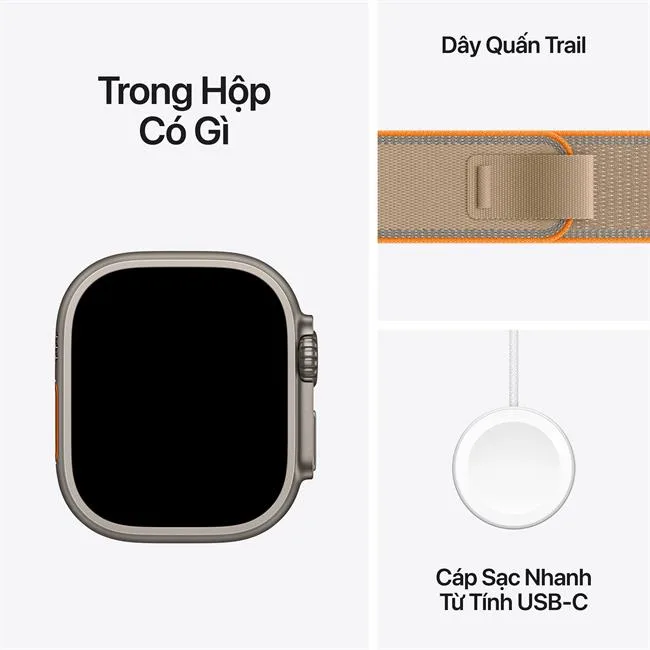 Apple Watch Ultra 4 GPS + Cellular 49mm viền Titanium dây Trail màu Titan tự nhiên – ảnh 8