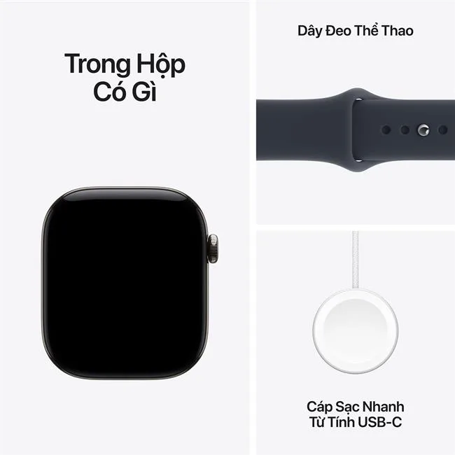 Apple Watch Series 12 GPS + Cellular 42mm viền Titanium dây silicone màu Xám/Vàng – ảnh 17