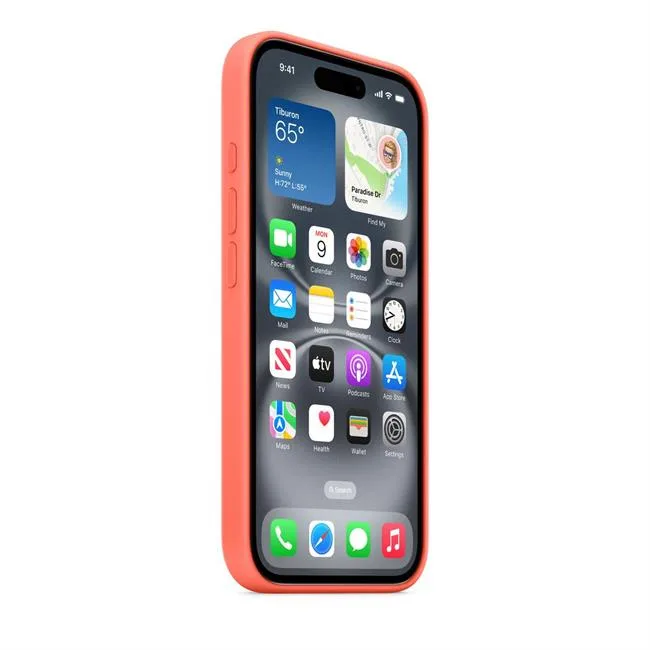 Ốp lưng MagSafe iPhone 16 Silicone Apple màu Cam – ảnh 24