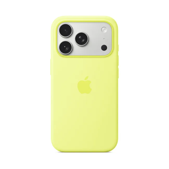 Ốp lưng MagSafe iPhone 17 Pro Silicone Apple màu Vàng nhạt – ảnh 2