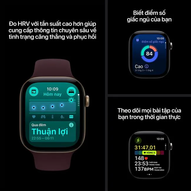Apple Watch Series 12 GPS + Cellular 42mm viền nhôm dây silicone màu Xám - đồng – ảnh 5