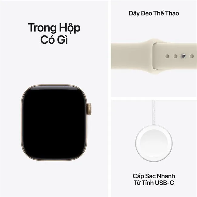 Apple Watch Series 12 GPS 46mm viền nhôm dây silicone màu Trắng - Vàng – ảnh 16