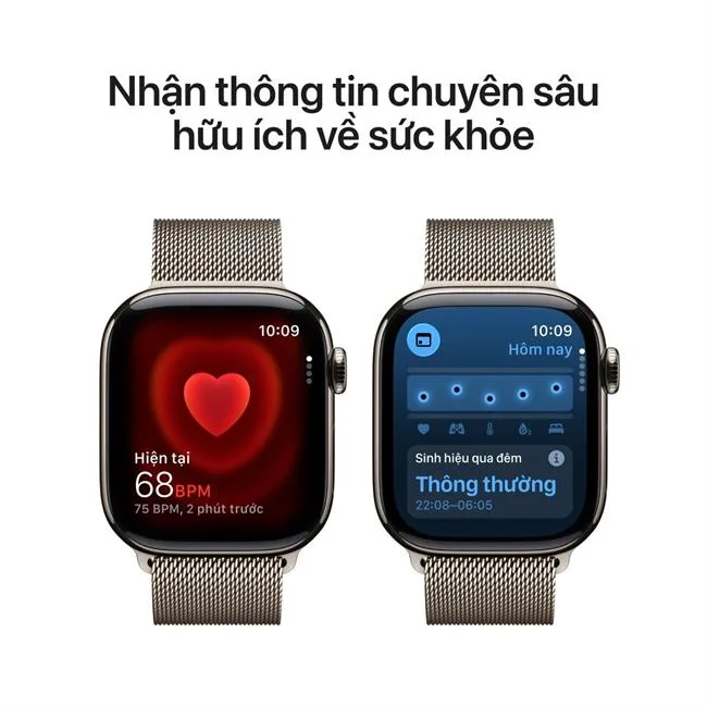 Apple Watch Series 11 GPS + Cellular 42mm viền Titanium dây Milan màu Titan tự nhiên – ảnh 13
