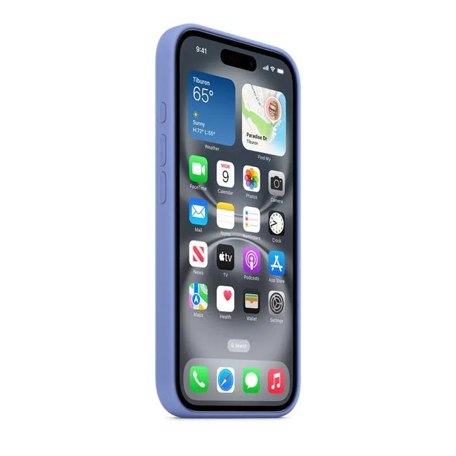 Ốp lưng MagSafe iPhone 16 Silicone Apple màu Xanh nhạt – ảnh 27