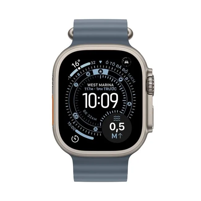 Apple Watch Ultra 3 GPS + Cellular 49mm viền Titanium dây Ocean màu Titan tự nhiên – ảnh 9