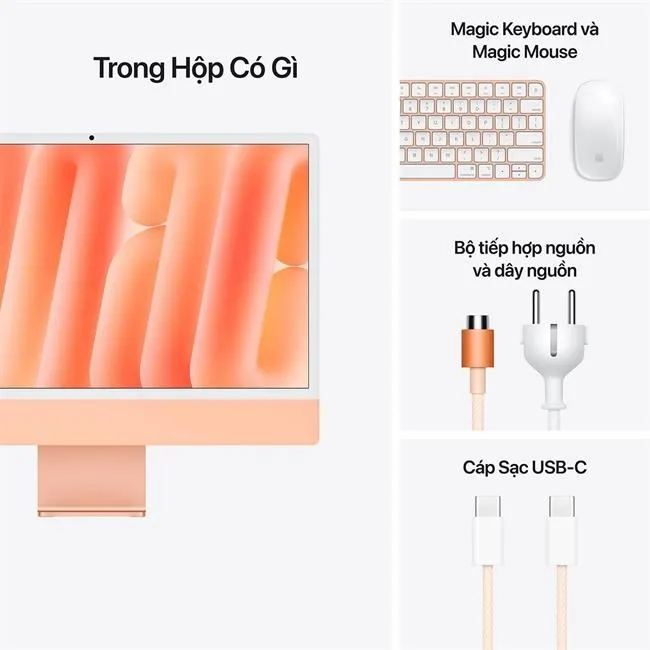 iMac 24 inch M4 24GB - 256GB màu Cam – ảnh 7