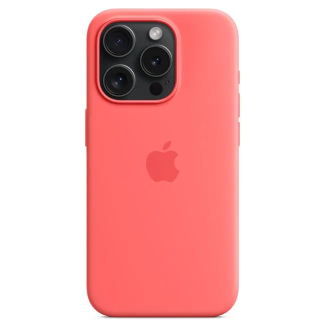 Ốp lưng Magsafe cho iPhone 15 Pro Silicone Apple màu Hồng đào – ảnh 2
