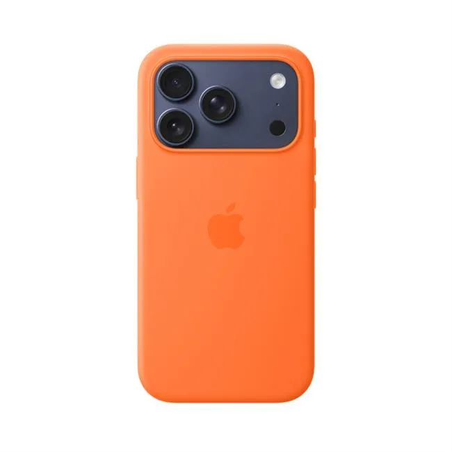 Ốp lưng MagSafe iPhone 17 Pro Silicone Apple màu Cam – ảnh 15