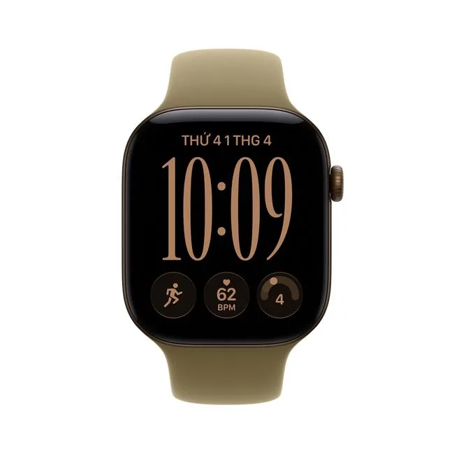 Apple Watch Series 12 GPS 42mm viền nhôm dây silicone màu Xám - đồng – ảnh 2