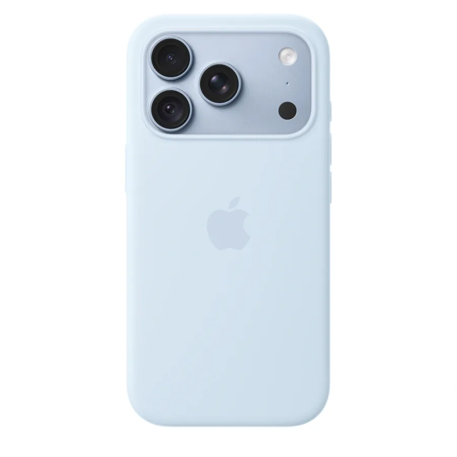 Ốp lưng MagSafe iPhone 18 Pro silicone Apple màu Xanh dương nhạt – ảnh 19