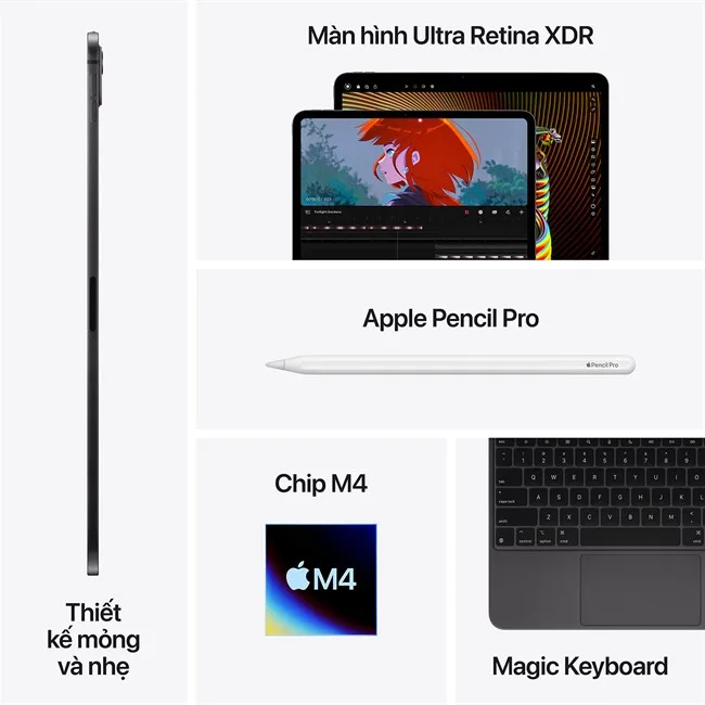 iPad Pro M4 13 inch Nano WiFi màu Bạc – ảnh 9