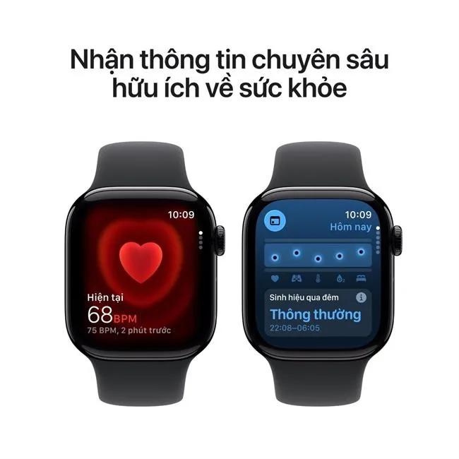 Apple Watch Series 11 GPS + Cellular 42mm viền nhôm dây thể thao màu Đen bóng – ảnh 5
