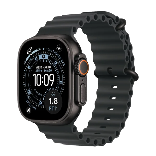 Apple Watch Ultra 3 GPS + Cellular 49mm viền Titanium dây Ocean màu Titan đen – ảnh 1