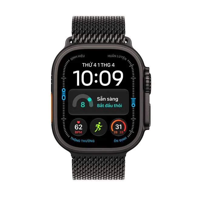 Apple Watch Ultra 4 GPS + Cellular 49mm viền Titanium dây Milan màu Titan đen – ảnh 11
