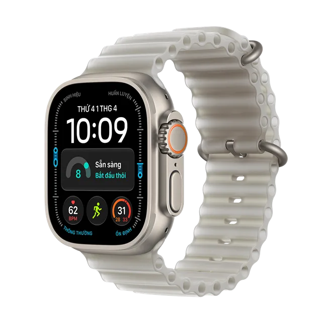 Apple Watch Ultra 4 GPS + Cellular 49mm viền Titanium dây Ocean màu Titan tự nhiên – ảnh 1