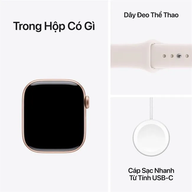 Apple Watch Series 11 GPS 42mm viền nhôm dây thể thao màu Vàng Hồng – ảnh 24