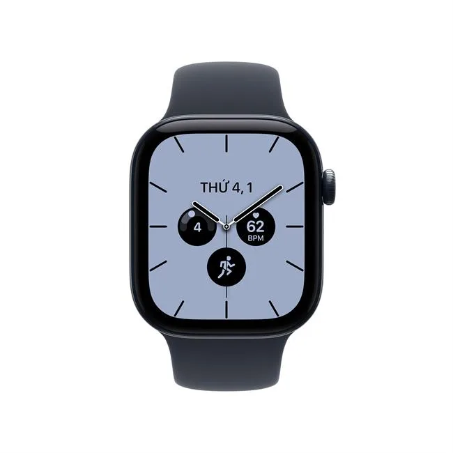 Apple Watch Series 12 GPS + Cellular 42mm viền Ceramic dây silicone màu Xanh đen nhạt – ảnh 11