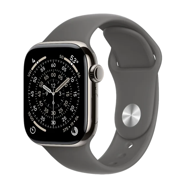 Apple Watch Series 11 GPS + Cellular 42mm viền Titanium dây thể thao màu Titan tự nhiên – ảnh 17