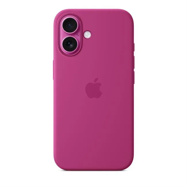 Ốp lưng MagSafe iPhone 16 Silicone Apple màu Hồng đỗ – ảnh 8