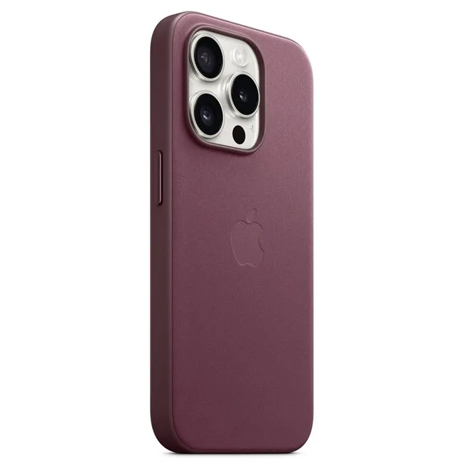 Ốp lưng Magsafe cho iPhone 15 Pro Vải Tinh Dệt Apple màu Tím – ảnh 4