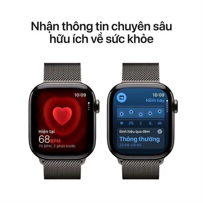 Apple Watch Series 11 GPS + Cellular 42mm viền Titanium dây Milan màu Titan xám – ảnh 21