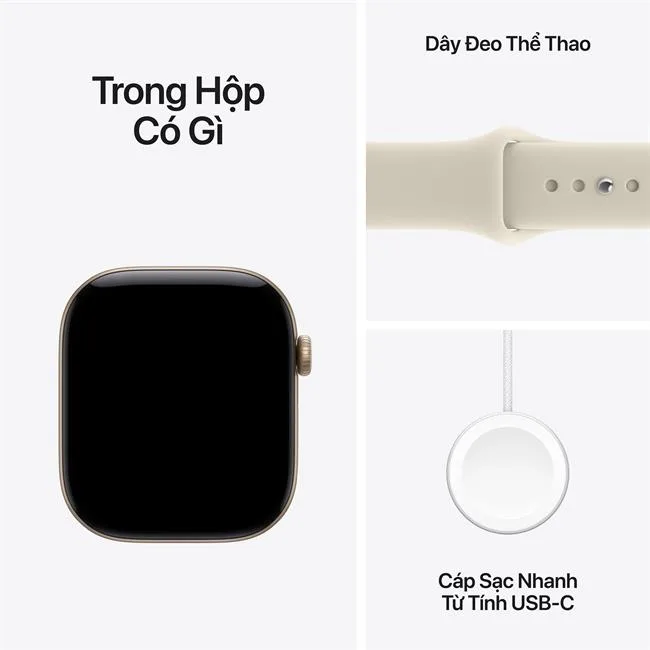 Apple Watch Series 12 GPS + Cellular 42mm viền nhôm dây silicone màu Trắng - Vàng – ảnh 17