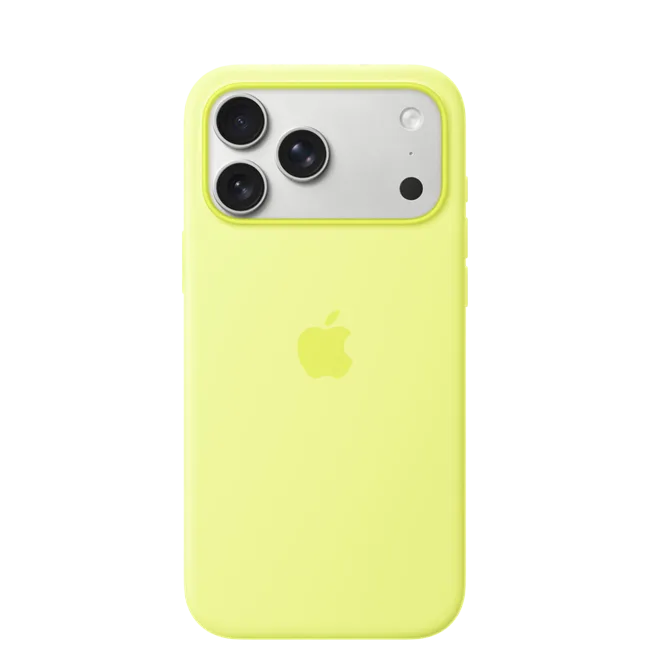 Ốp lưng MagSafe iPhone 17 Pro Max Silicone Apple màu Vàng nhạt – ảnh 1