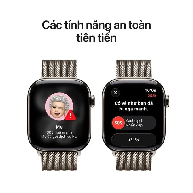 Apple Watch Series 11 GPS + Cellular 42mm viền Titanium dây Milan màu Titan tự nhiên – ảnh 14