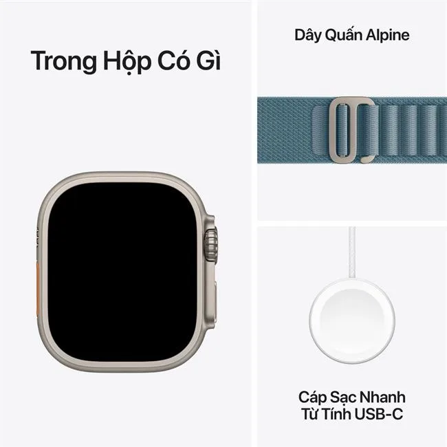 Apple Watch Ultra 3 GPS + Cellular 49mm viền Titanium dây Alpine màu Titan tự nhiên – ảnh 7