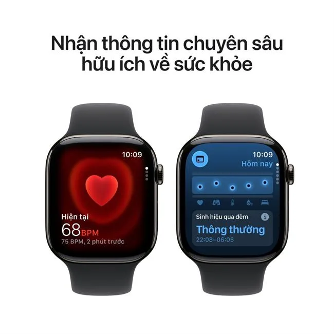 Apple Watch Series 11 GPS + Cellular 42mm viền Titanium dây thể thao màu Titan xám – ảnh 13