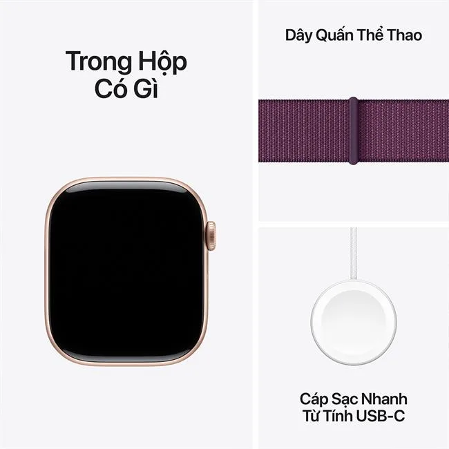 Apple Watch Series 10 GPS + Cellular 46mm viền nhôm dây vải màu Vàng Hồng – ảnh 9