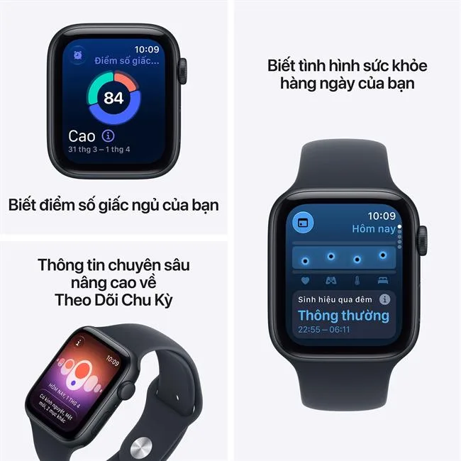 Apple Watch SE 3 GPS 44mm viền nhôm dây thể thao 2026 màu Vàng đồng – ảnh 3