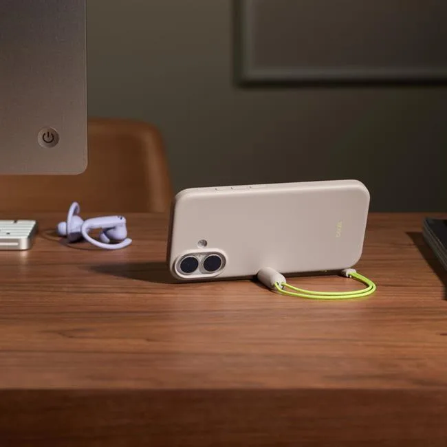 Ốp lưng MagSafe iPhone 17 Nhựa Polycarbonate Kèm Chân Đế Beats màu Xám nhạt – ảnh 6